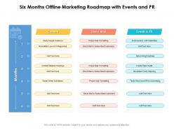 Six months offline marketing roadmap with events and pr