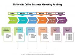 Six months online business marketing roadmap