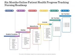 Six months online patient health progress tracking nursing roadmap
