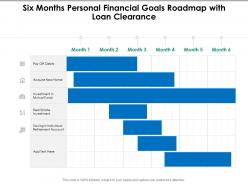 Six months personal financial goals roadmap with loan clearance