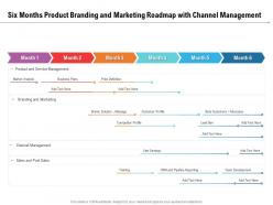 Six months product branding and marketing roadmap with channel management