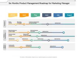 Six months product management roadmap for marketing manager