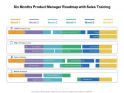 Six months product manager roadmap with sales training