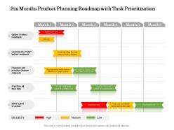 Six months product planning roadmap with task prioritization
