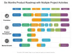 Six months product roadmap with multiple project activities