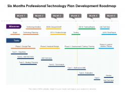 Six Months Professional Technology Plan Development Roadmap