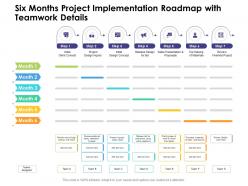 Six Months Project Implementation Roadmap With Teamwork Details