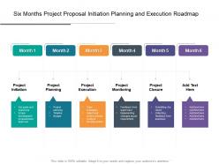 Six months project proposal initiation planning and execution roadmap