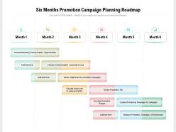 Six Months Promotion Campaign Planning Roadmap
