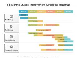 Six months quality improvement strategies roadmap