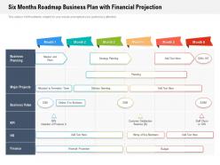 Six months roadmap business plan with financial projection
