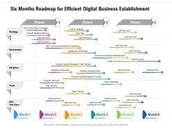 Six months roadmap for efficient digital business establishment