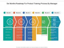 Six months roadmap for product training process by manager