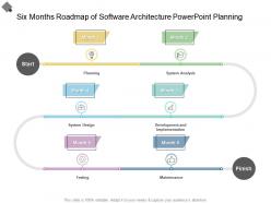 Six months roadmap of software architecture powerpoint planning