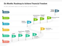 Six months roadmap to achieve financial freedom
