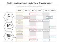 Six months roadmap to agile value transformation