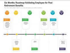 Six Months Roadmap Validating Employee For Post Retirement Benefits