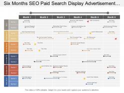 Six months seo paid search display advertisement and digital marketing timeline