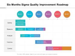 Six months sigma quality improvement roadmap