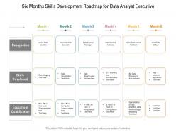 Six Months Skills Development Roadmap For Data Analyst Executive