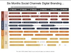 Six months social channels digital branding planning marketing timeline