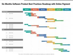 Six months software product best practices roadmap with online payment