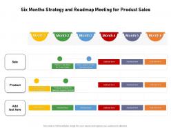 Six months strategy and roadmap meeting for product sales