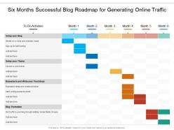 Six months successful blog roadmap for generating online traffic