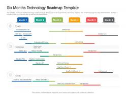 Six months technology roadmap timeline powerpoint template