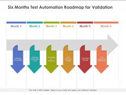 Six months test automation roadmap for validation