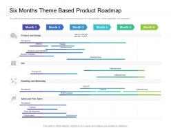 Six months theme based product roadmap timeline powerpoint template