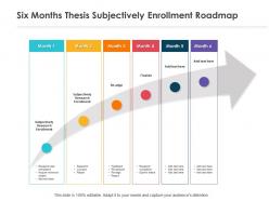 Six months thesis subjectively enrollment roadmap