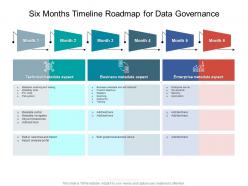 Six months timeline roadmap for data governance