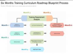 Six months training curriculum roadmap blueprint process