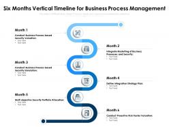 Six months vertical timeline for business process management