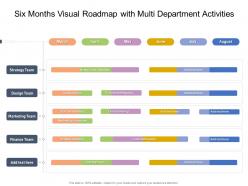 Six Months Visual Roadmap With Multi Department Activities