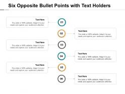 Six opposite bullet points with text holders