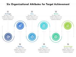 Six organizational attributes for target achievement