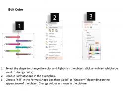 Six pencil graphics for hr management process flat powerpoint design