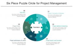 Six piece puzzle circle for project management