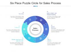 Six piece puzzle circle for sales process