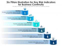 Six pillars illustration for key risk indicators for business continuity infographic template