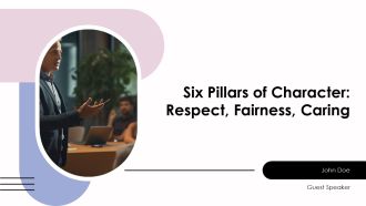 Six Pillars Of Character Respect Fairness Caring PPT Demonstration AT