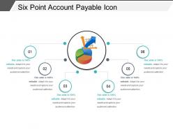 Six point account payable icon ppt sample download