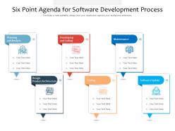 Six point agenda for software development process