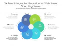 Six point illustration for web server operating system infographic template