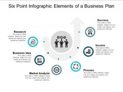 Six Point Infographic Elements Of A Business Plan