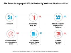 Six Point Infographic With Perfectly Written Business Plan