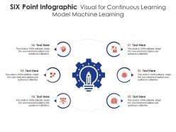 Six point visual for continuous learning model machine learning infographic template