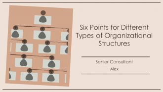 Six Points For Different Types Of Organizational Structures PPT Slides AT